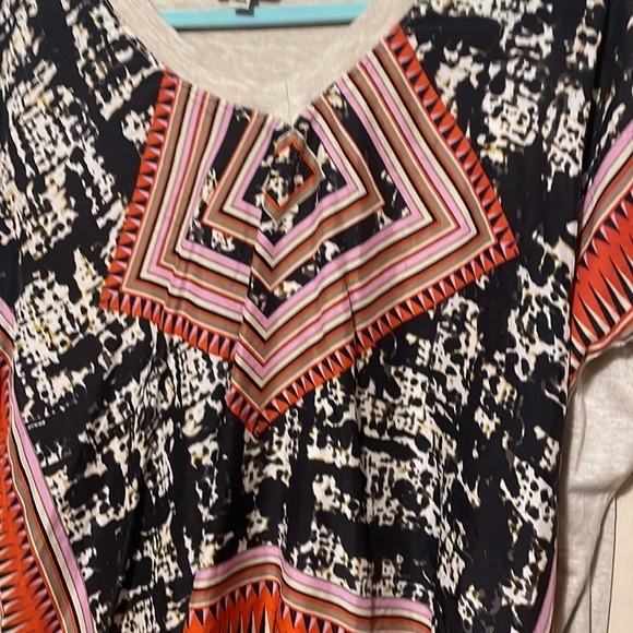 CAbi Aztec Silk Scarf Blouse Style 768 size‎ Small - Picture 4 of 8